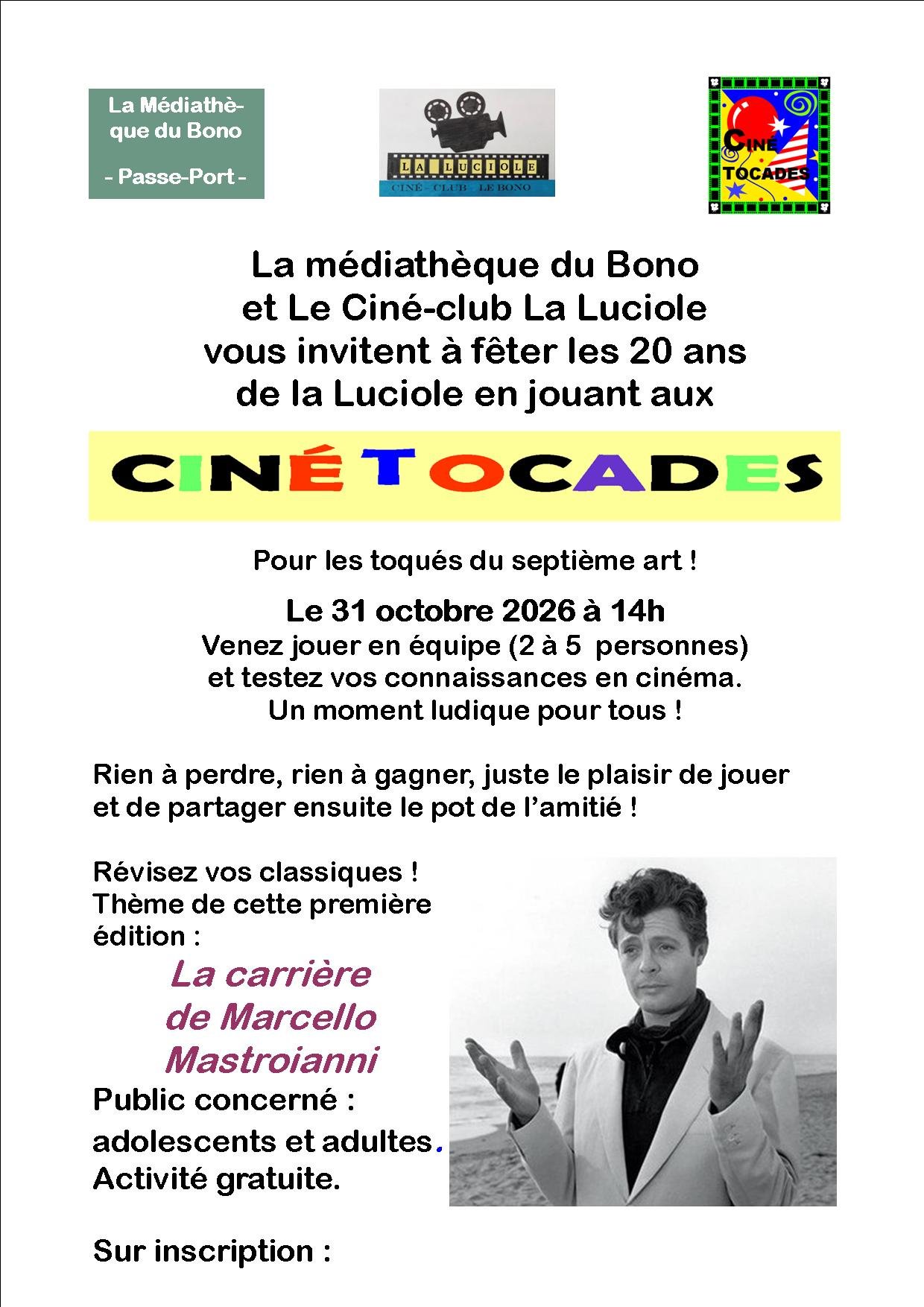 Affiche CinéTocades - La Luciole du Bono