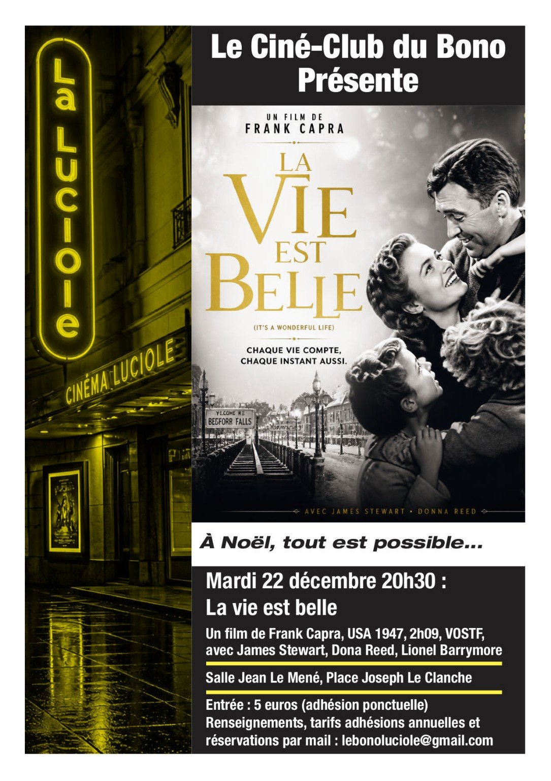 Affiche La Vie est belle - La Luciole du Bono
